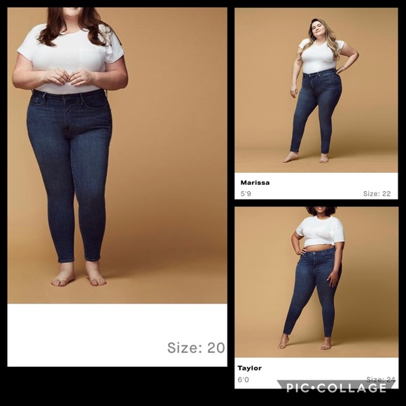 Good American || +Size Good Legs Distressed Jeans - Picture 2 of 8